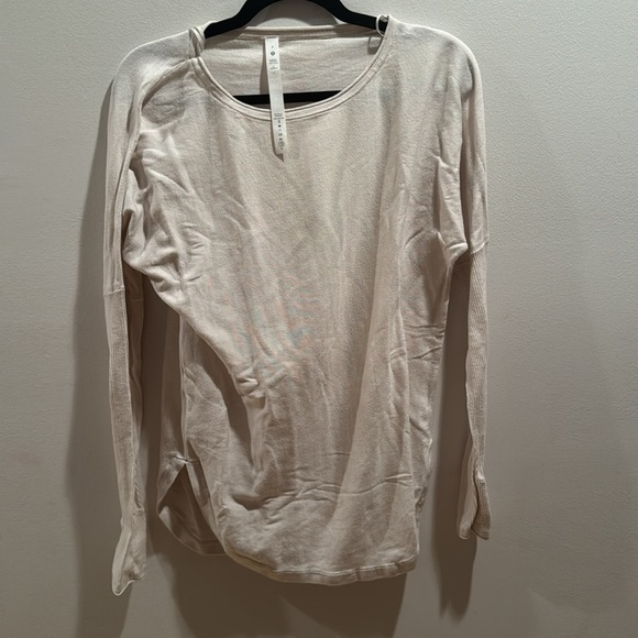 Lululemon Take It All In Women's Cream Long Sleeve Knit Top Size 4 - Picture 5 of 10